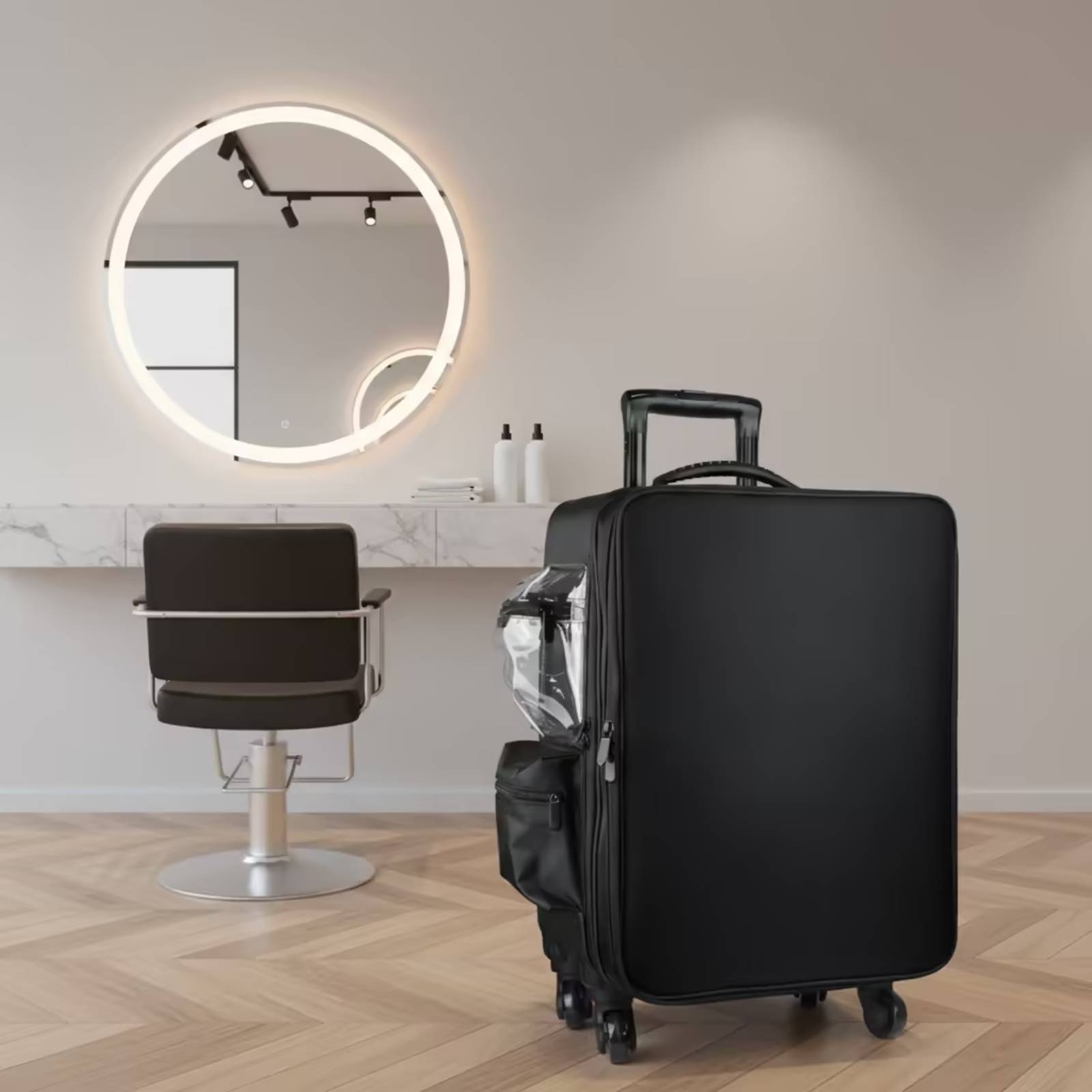 P & C Home Textiles Usa - Make-up koffer met draaibare wielen, harde