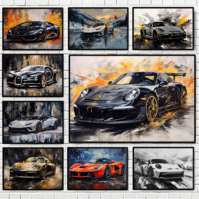 Moderne abstracte luxe auto's  - Home Textiles Brands recensie en prijs