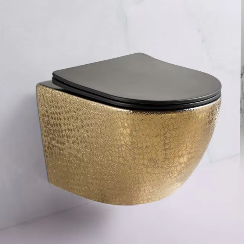 Wandhangend gouden toilet zond - P & C Home Textiles Usa recensie en prijs