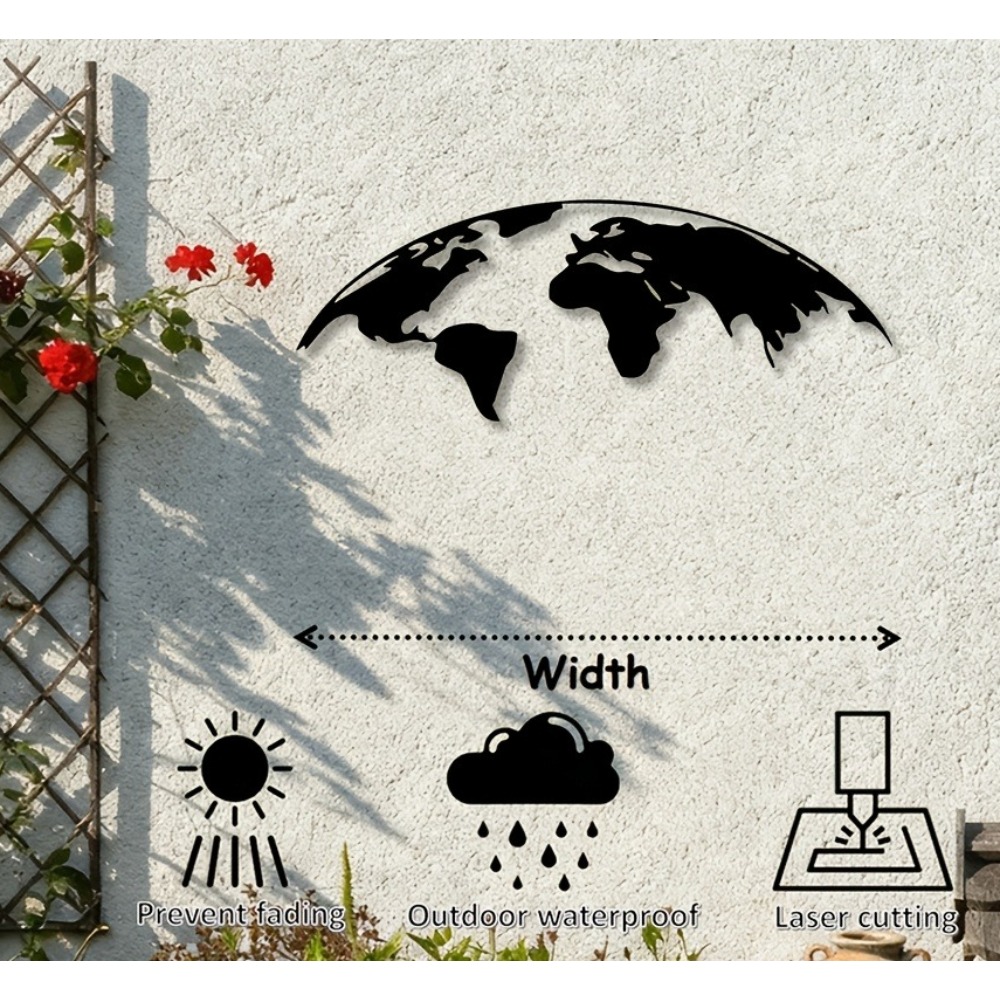 2D Metalen Wanddecoratie Werel - Home Textiles Brands recensie en prijs