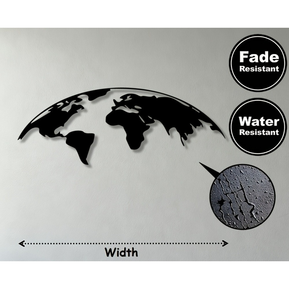 2D Metalen Wanddecoratie Werel - Home Textiles Brands recensie en prijs